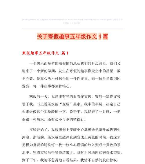 冬日暖心趣事（假期里的喜悦时光）